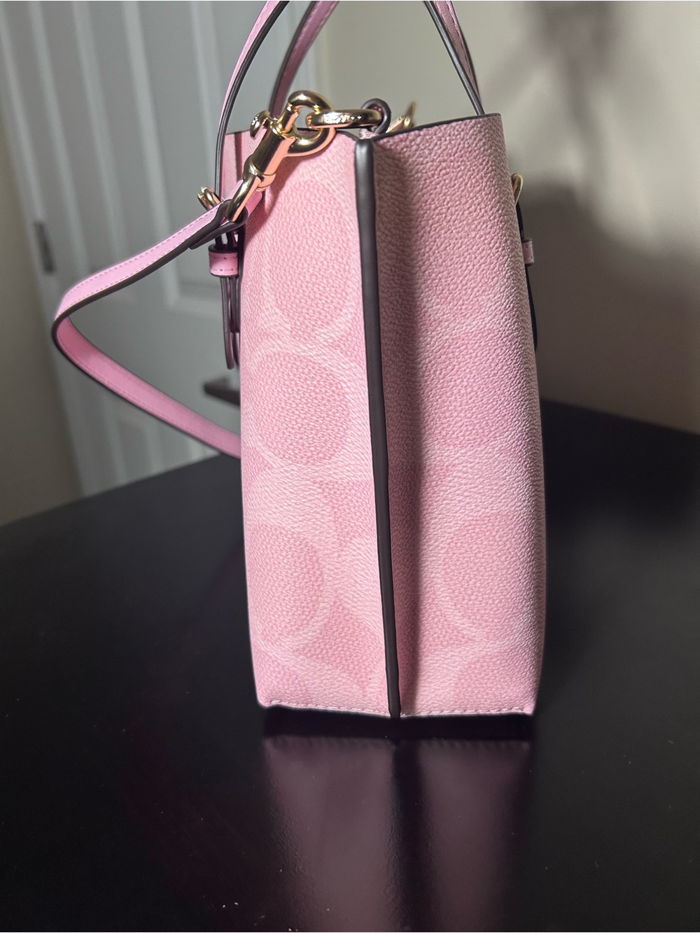 Coach Powder Pink Signature Tote Bag with Removable Strap - Picture 4 of 10